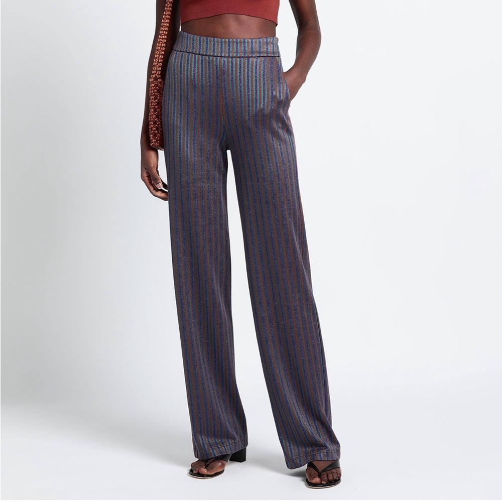 HOPPER striped black pants casual trousers